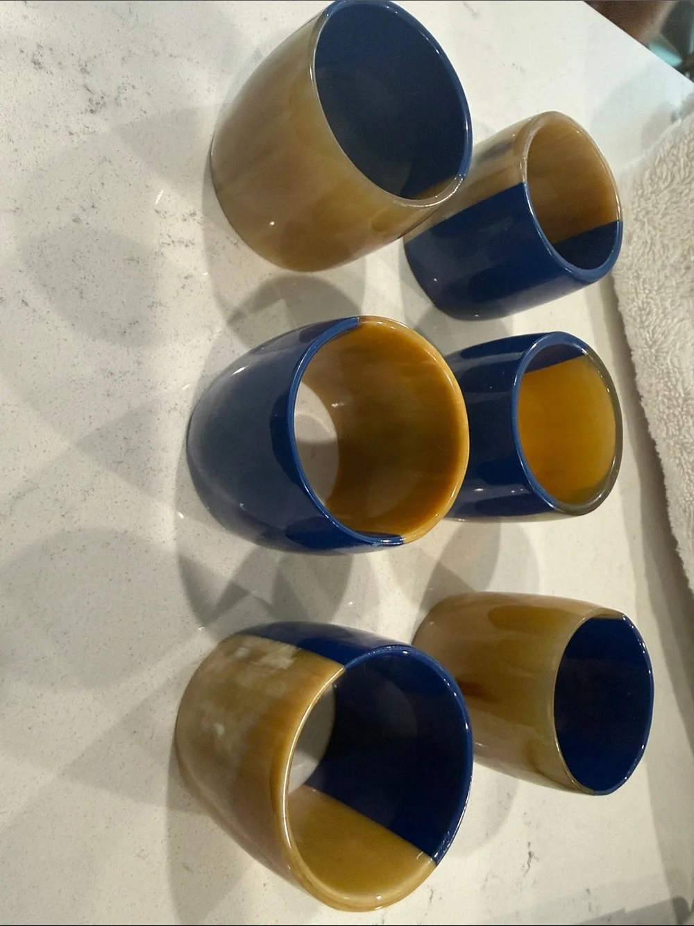 Crate & Barrel Set of 6 Napkin Rings